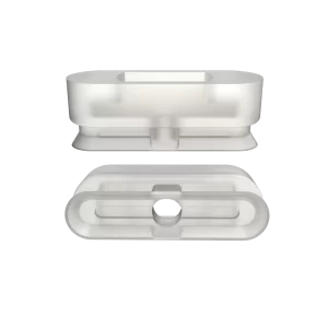 Oval vacuum cup 20x5 mm silicone transparent