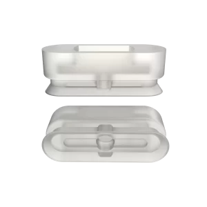 Oval vacuum cup 20x6 mm silicone transparent