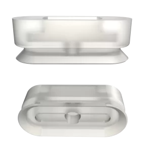 Oval vacuum cup 20x8 mm silicone transparent