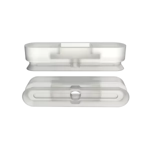 Oval vacuum cup 30x6 mm silicone transparent