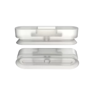 Oval vacuum cup 30x8 mm silicone transparent