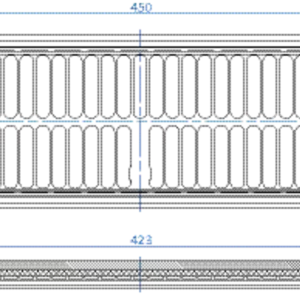 Oval vacuum plate 450x150 mm NBR grey