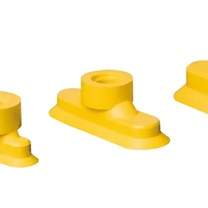 Oval vacuum cup 4x2 mm HNBR yellow