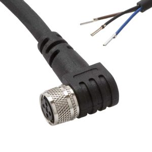 Cable 2 m, angled connector M8 3-poles